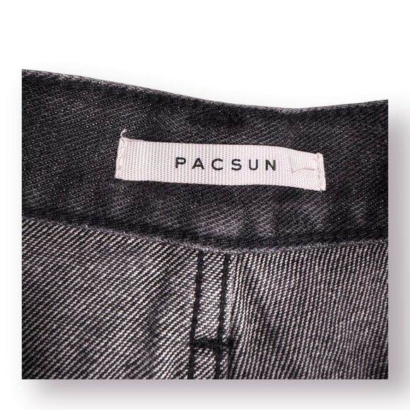 Pacsun Ultra High Rise Vintage Shorts Size Small 27” Waist‎ Dark Grey Ripped - Picture 2 of 3